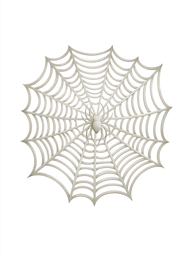 Whimsical Spider Web Illustration
